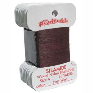 Нитки SILAMID A, винный (7267), 40 ярдов