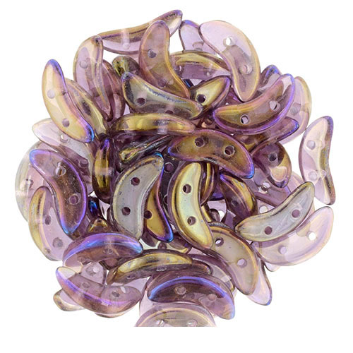 391-310-LR2006 CzechMates Crescent 3/10mm Luster Iris - Amethyst (Глянцевый ирис - аметист), 5гр.