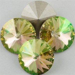 Swarowsky Rivoli Crystal Crystal Luminous Green (001 LUMG) 12mm