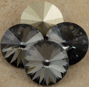 Swarowsky Rivoli Crystal Silver Night (001SINI) 18mm