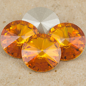 Swarowsky Rivoli Crystal 259 Tangerine 12mm