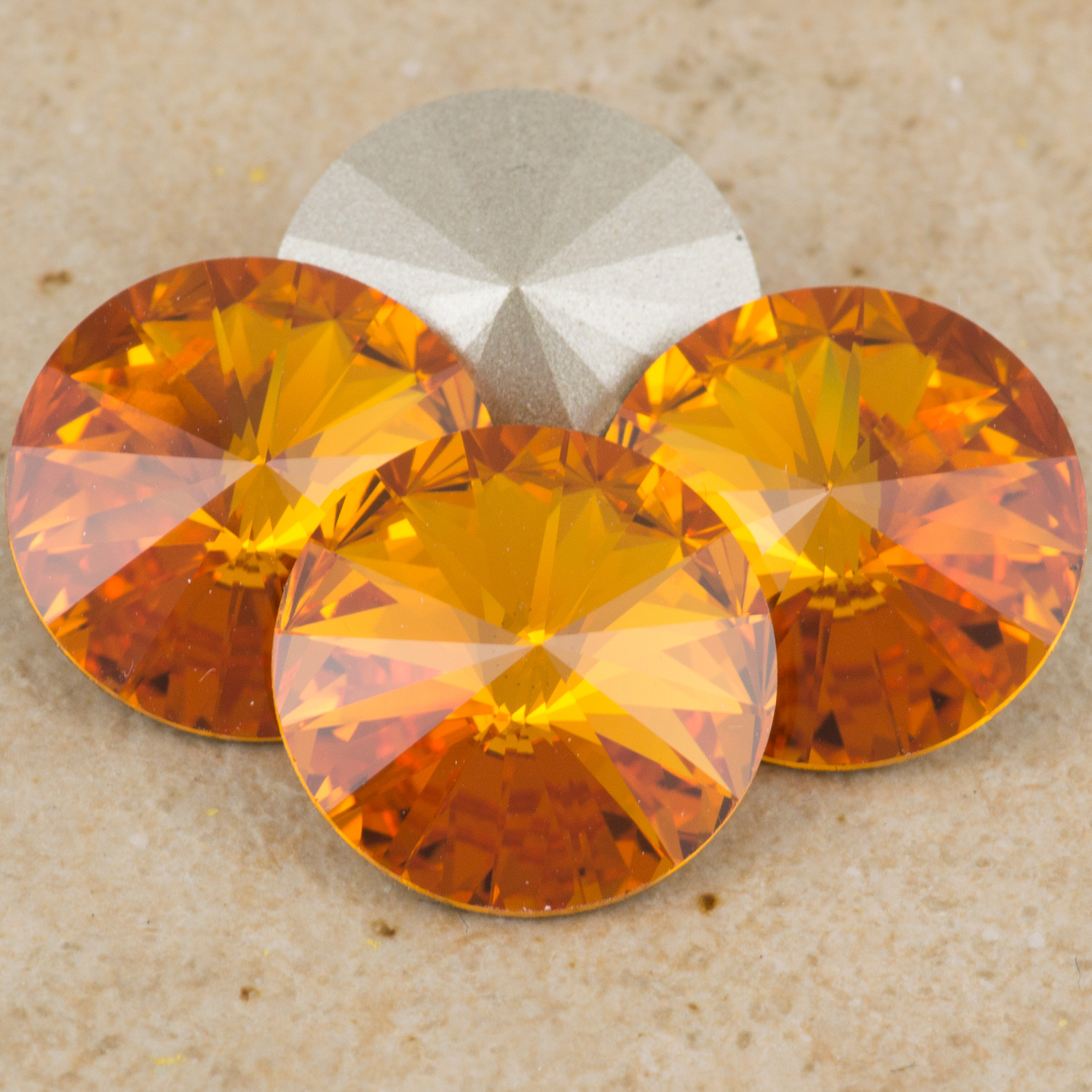 Swarowsky Rivoli Crystal 259 Tangerine 12mm