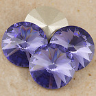 Swarowsky Rivoli Crystal 539 Tanzanite 14mm