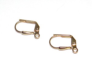 основа для серёг позолочёная 15*10mm 1 пара