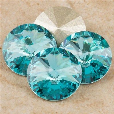 Swarowsky Rivoli Crystal 263 Light Turquiose 12mm