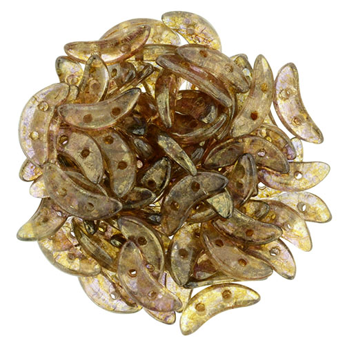 391-310-15695 CzechMates Crescent 3/10mm Luster-Transparent Smoky Topaz (Прозрачный смоки топаз золотой глянец), 5гр.