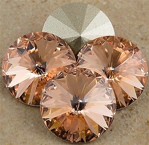 Swarowsky Rivoli Crystal 362 Light Peach 12mm