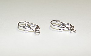 основа для серёг посеребрёная 16*12mm 1 пара