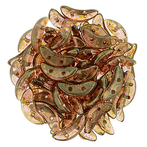 391-310-65491 CzechMates Crescent 3/10mm Luster Rose/Gold Topaz (Прозрачный глянцевый розово-золотой топаз), 5гр.