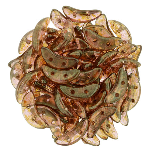 391-310-65491 CzechMates Crescent 3/10mm Luster Rose/Gold Topaz (Прозрачный глянцевый розово-золотой топаз), 5гр.