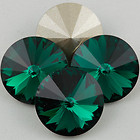 Swarowsky Rivoli Crystal 205 Emerald 14mm
