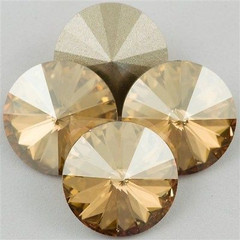 Swarowsky Rivoli Crystal Golden Shadow 001GSHA 18mm